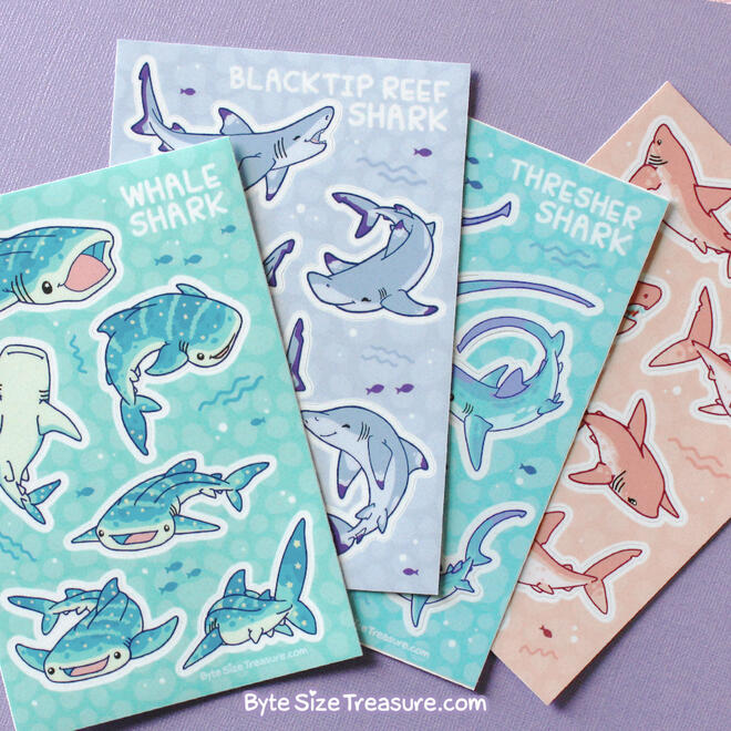 Shark Species Sticker Sheets