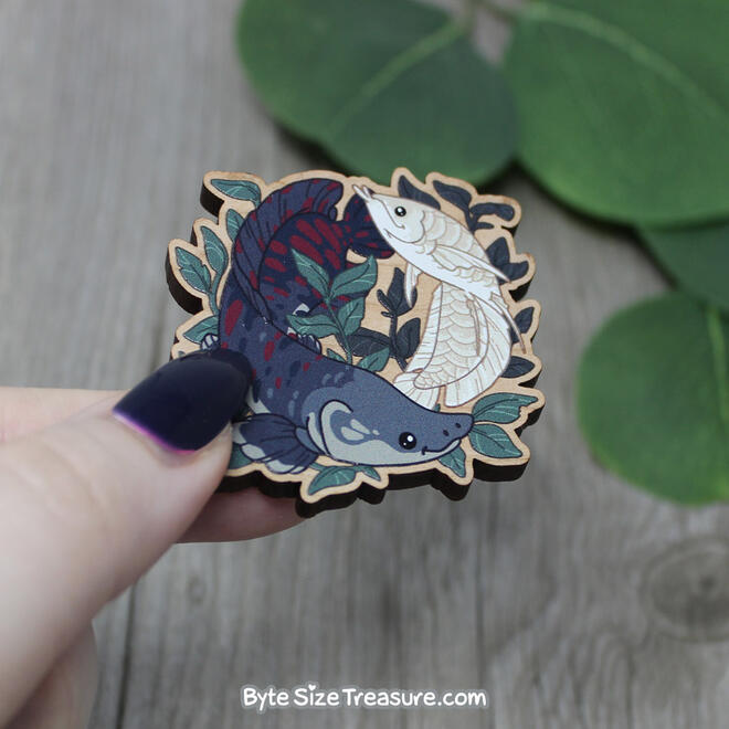 Wooden Arowana/Arapaima Pin
