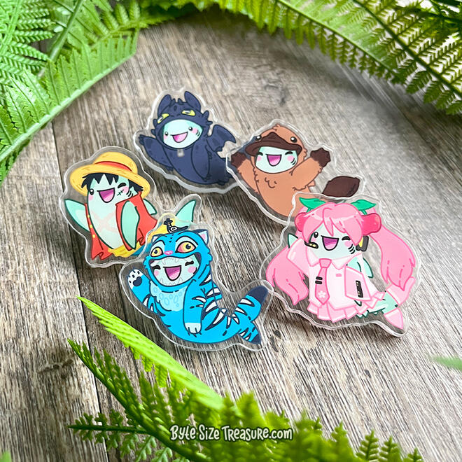 Axolotl Enamel Pins